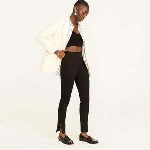 J. Crew Split Hem Leggings In Italian Ponte Black Sz. S NEW
